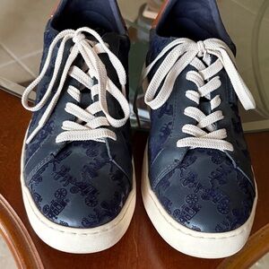 Coach Dark Blue Patterned Sneakers